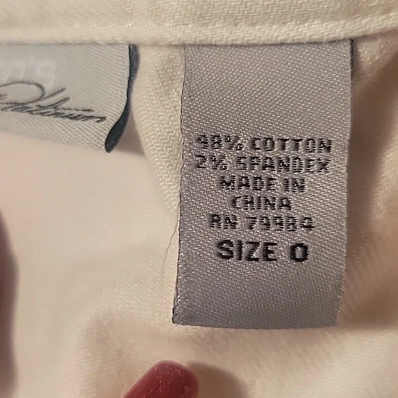 Chico's Woman's Pale Pink Ruffled Sleeves Jean Jacket, Size: 0 - Picture 3 of 9